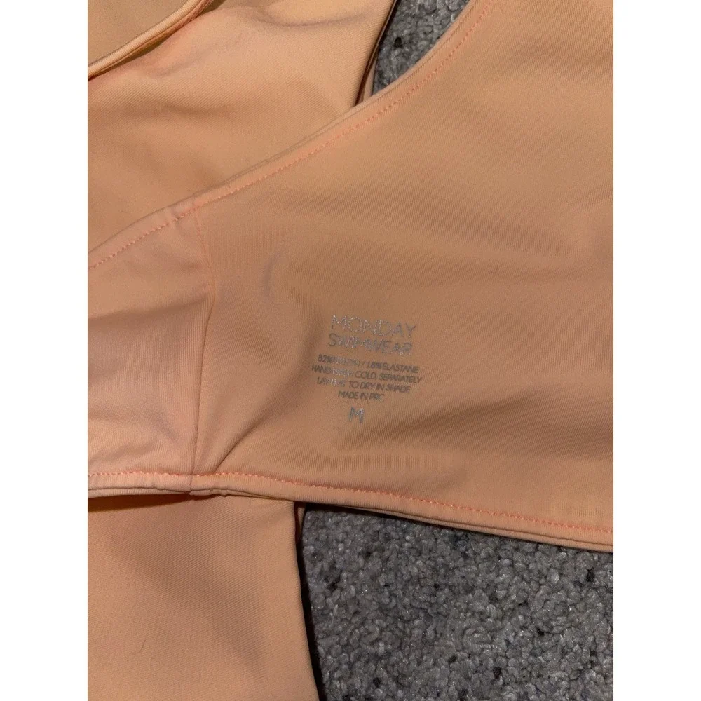Monday Swim St. Barth's Bikini Peach Medium Top & petite bottom beach Tropical